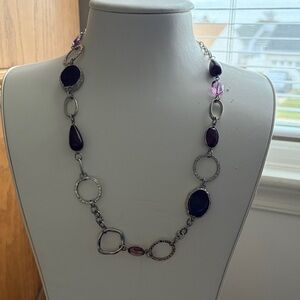 Kohl's Silver and Purple Necklace